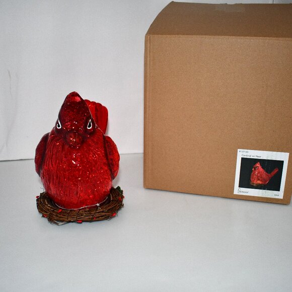 Roman Lighted Swirl Cardinal Figurine #137130 NWT - Picture 1 of 7